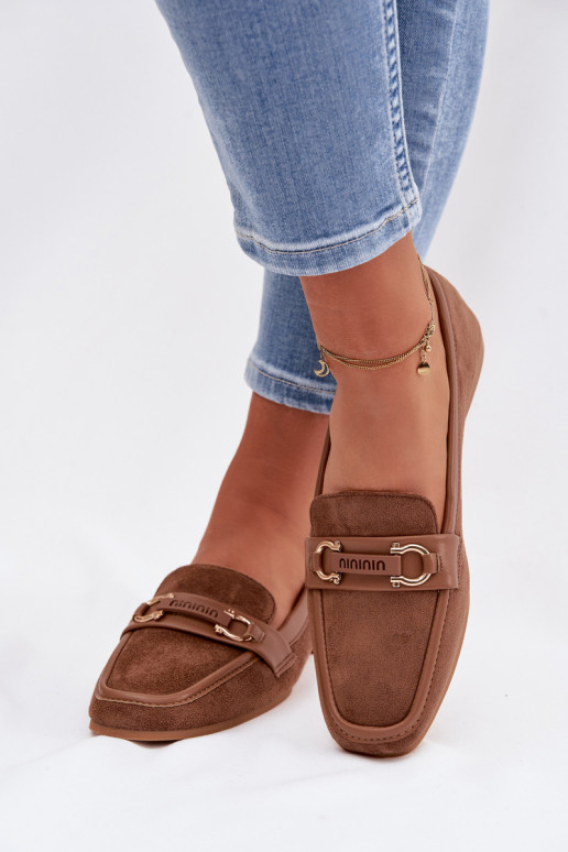 Mokasīni Mokasīni Sieviešu Ar greznu Elements brūnas krāsas Evelora