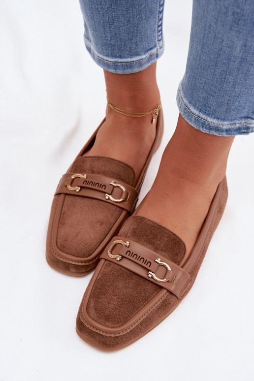 Mokasīni Mokasīni Sieviešu Ar greznu Elements brūnas krāsas Evelora