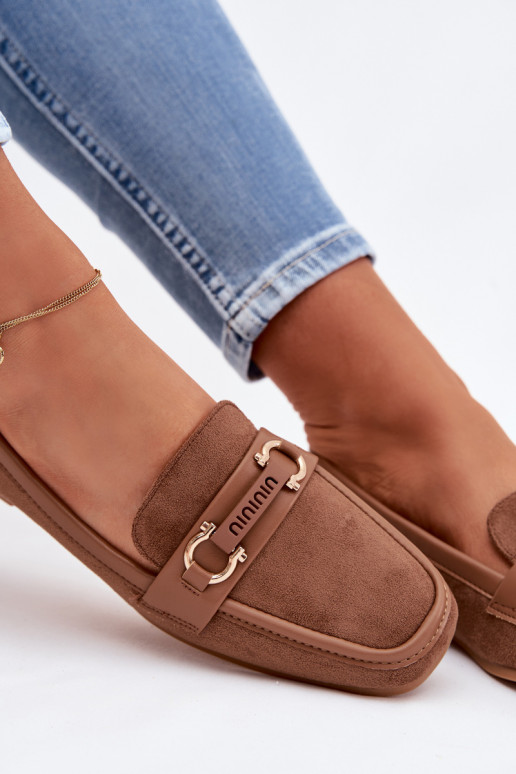 Mokasīni Mokasīni Sieviešu Ar greznu Elements brūnas krāsas Evelora