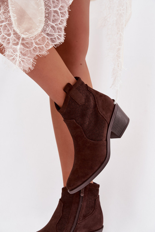 Zābaki Sieviešu ar papēdi S.Barski HY61-8013 CzekoladoIne