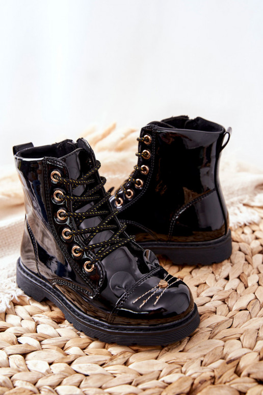 siltināti zābaki ar rāvējslēdzējiem melnas krāsas Mousie