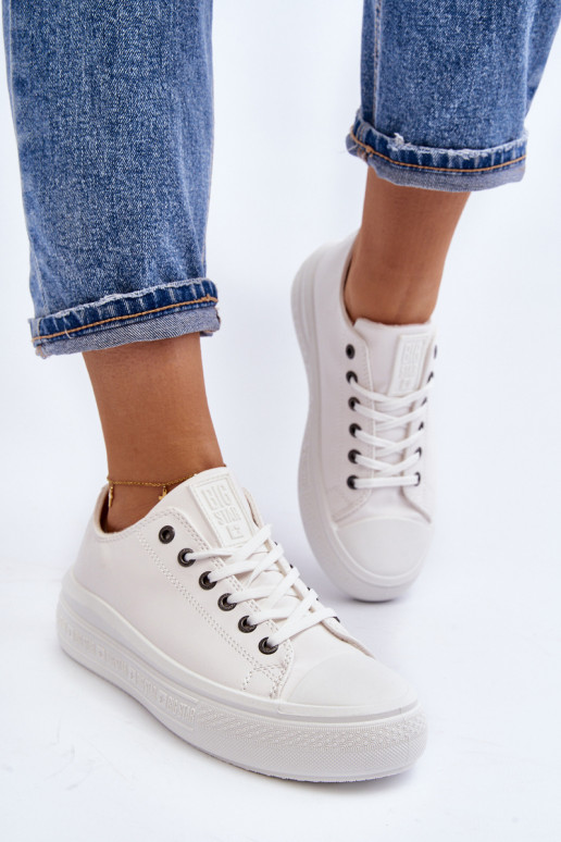 Zems sieviešu puszābaki siltināti baltas krāsas Big Star MM274029