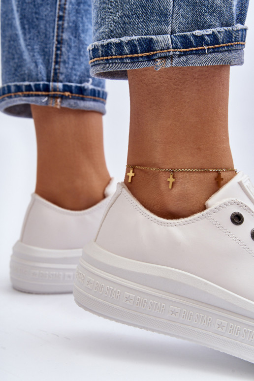 Zems sieviešu puszābaki siltināti baltas krāsas Big Star MM274029