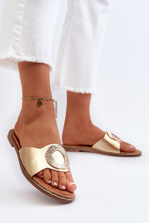 sieviešu čības ar ornamentiem Zelta krāsas Cilima