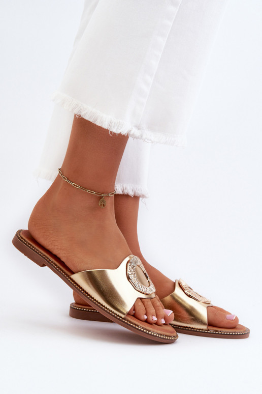 sieviešu čības ar ornamentiem Zelta krāsas Cilima