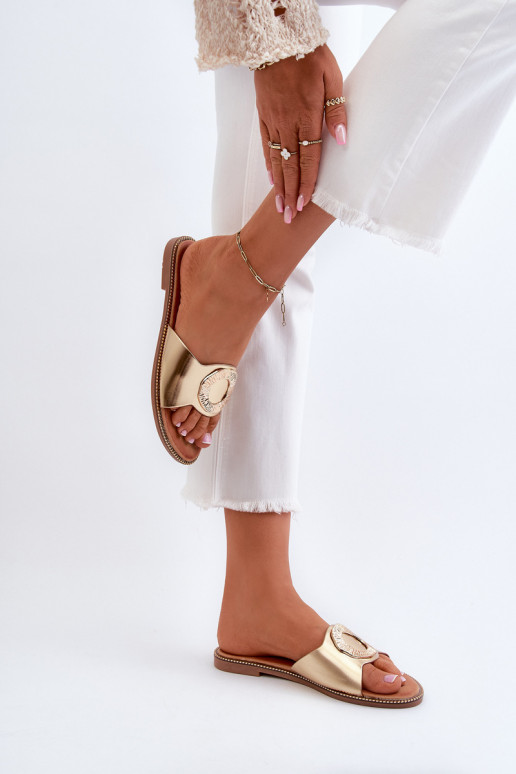 sieviešu čības ar ornamentiem Zelta krāsas Cilima