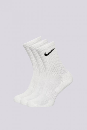 Nike Everyday Cushion zeķes 3 pāri baltā krāsā