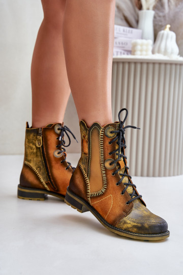 Āda Sieviešu puszābaki ar platiem papēžiem Tā irciejka 06719-07 Dzelteni