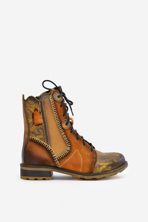 Āda Sieviešu puszābaki ar platiem papēžiem Tā irciejka 06719-07 Dzelteni