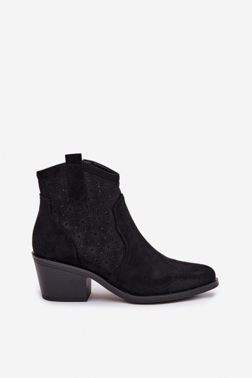 Zābaki Sieviešu ar papēdi S.Barski HY61-8013 melnas krāsas