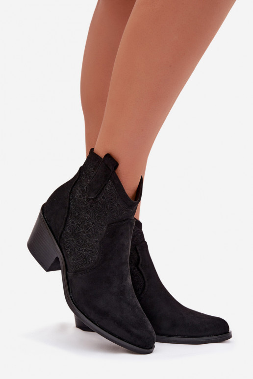 Zābaki Sieviešu ar papēdi S.Barski HY61-8013 melnas krāsas