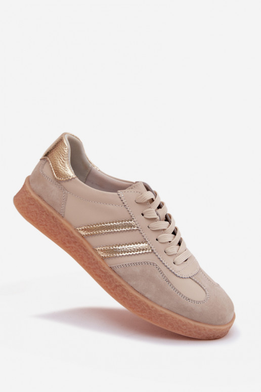 Āda Sneakers modeļa apavi Sieviešu S.Barski LR61-7059 smilšu krāsas