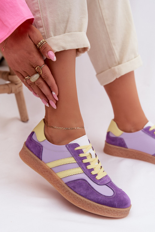 Āda Sneakers modeļa apavi Sieviešu S.Barski LR61-7059 Violeta krāsa