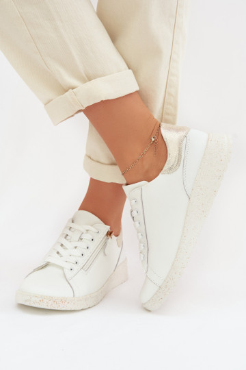 Āda apavi Sieviešu ar rāvējslēdzējiem Baltas-Zelta krāsas Dorothea