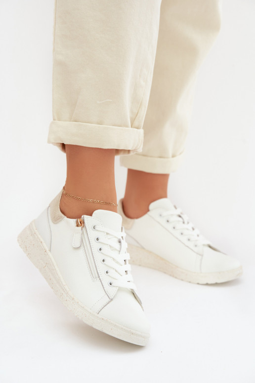 Āda apavi Sieviešu ar rāvējslēdzējiem Baltas-Zelta krāsas Dorothea