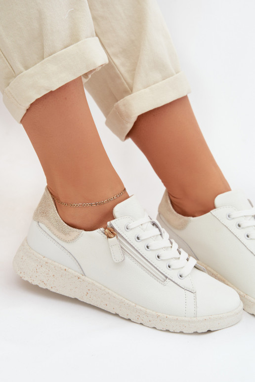 Āda apavi Sieviešu ar rāvējslēdzējiem Baltas-Zelta krāsas Dorothea