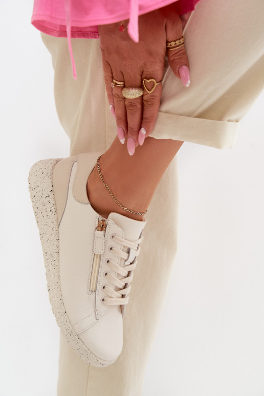 Āda apavi Sieviešu ar rāvējslēdzējiem smilšu krāsas Dorothea