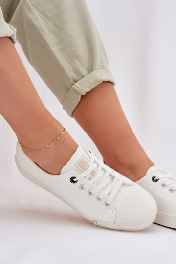 sieviešu puszābaki no eko ādas Big Star TT274023 baltas krāsas