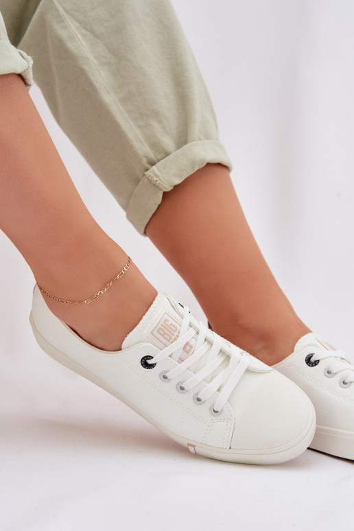 sieviešu puszābaki no eko ādas Big Star TT274023 baltas krāsas