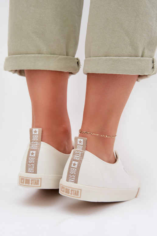 sieviešu puszābaki no eko ādas Big Star TT274023 baltas krāsas