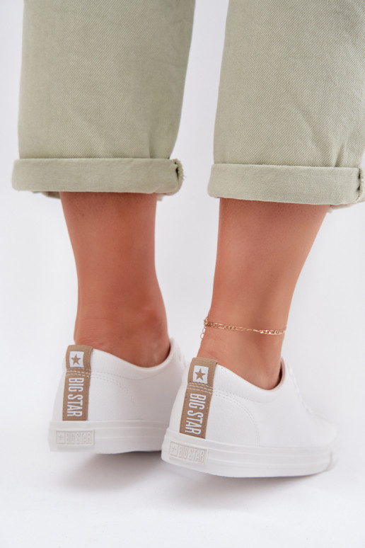 sieviešu puszābaki no eko ādas Big Star TT274001 baltas krāsas