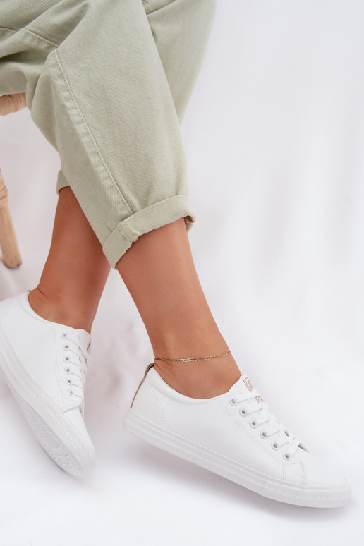 sieviešu puszābaki no eko ādas Big Star TT274001 baltas krāsas