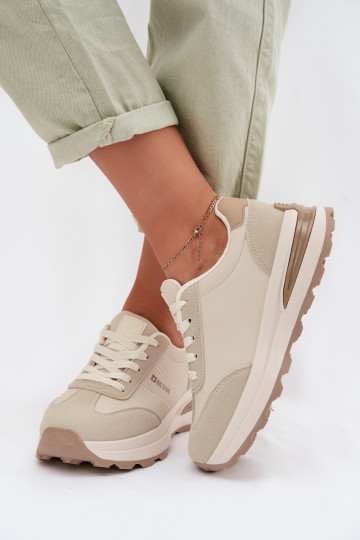 Sneakers modeļa apavi sporta apavi Sieviešu Big Star TT274876 HI-POLY SYSTEM smilšu krāsas