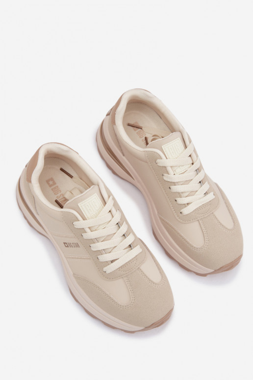 Sneakers modeļa apavi sporta apavi Sieviešu Big Star TT274876 HI-POLY SYSTEM smilšu krāsas