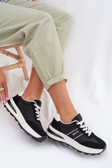 Sneakers modeļa apavi sporta apavi Sieviešu Big Star TT274877 HI-POLY SYSTEM melnas krāsas