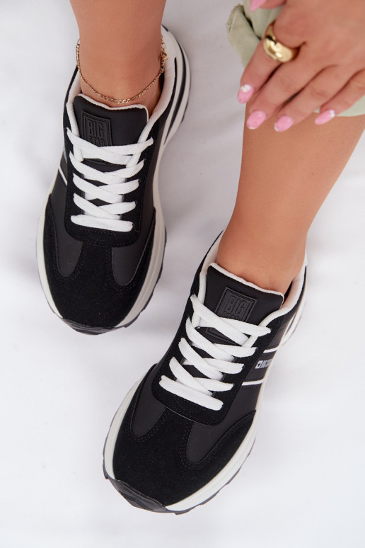 Sneakers modeļa apavi sporta apavi Sieviešu Big Star TT274877 HI-POLY SYSTEM melnas krāsas