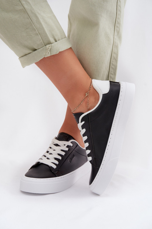 Sneakers modeļa apavi Sieviešu no eko ādas Big Star TT274927 HI-POLY SYSTEM melnas krāsas