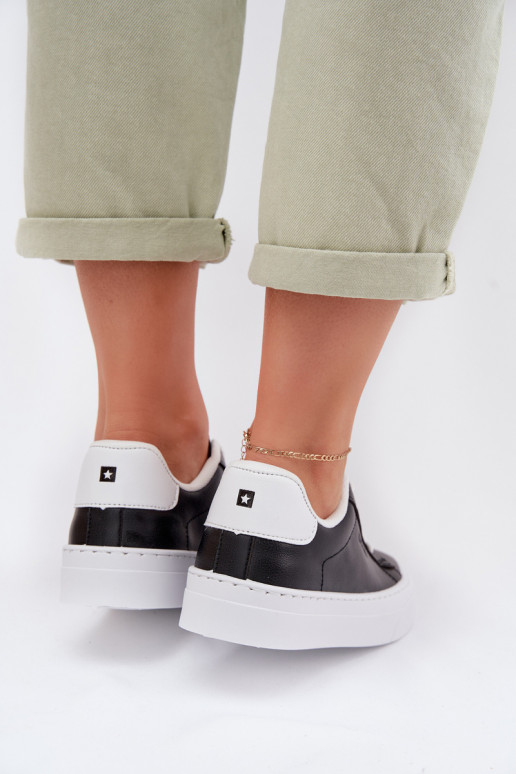 Sneakers modeļa apavi Sieviešu no eko ādas Big Star TT274927 HI-POLY SYSTEM melnas krāsas