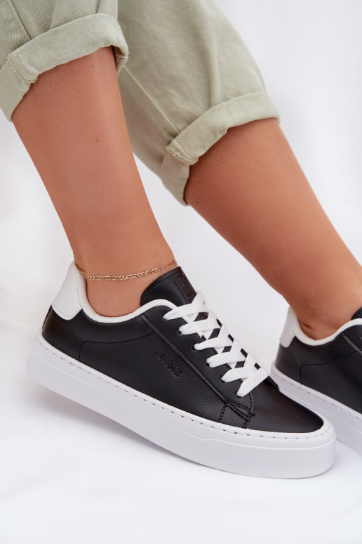 Sneakers modeļa apavi Sieviešu no eko ādas Big Star TT274927 HI-POLY SYSTEM melnas krāsas