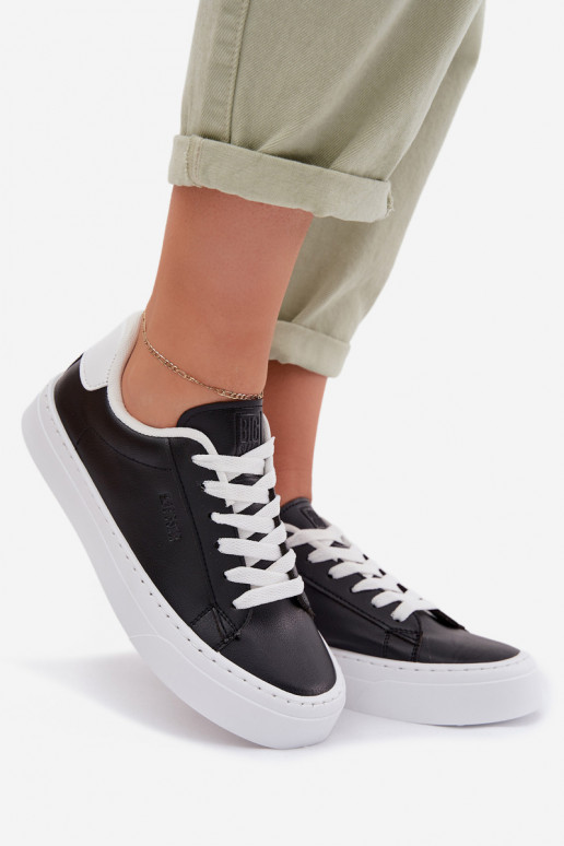 Sneakers modeļa apavi Sieviešu no eko ādas Big Star TT274927 HI-POLY SYSTEM melnas krāsas