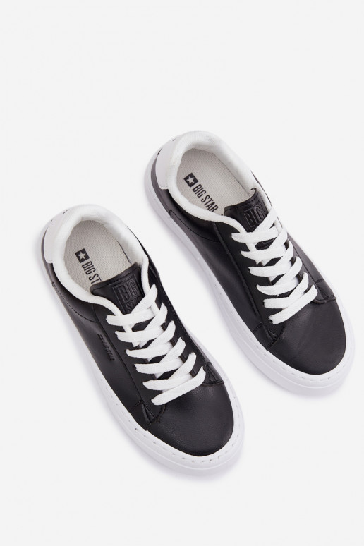 Sneakers modeļa apavi Sieviešu no eko ādas Big Star TT274927 HI-POLY SYSTEM melnas krāsas