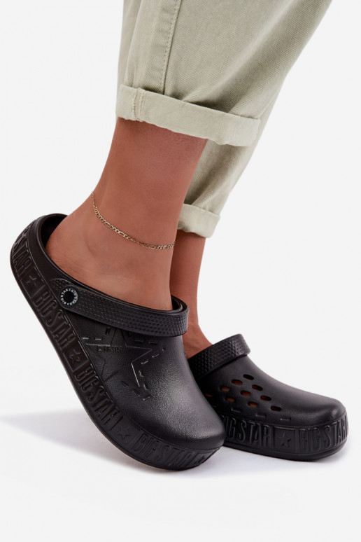 Čības Tukšas Sieviešu Vieglas čības uz pirksta Big Star TT274A084 melnas krāsas