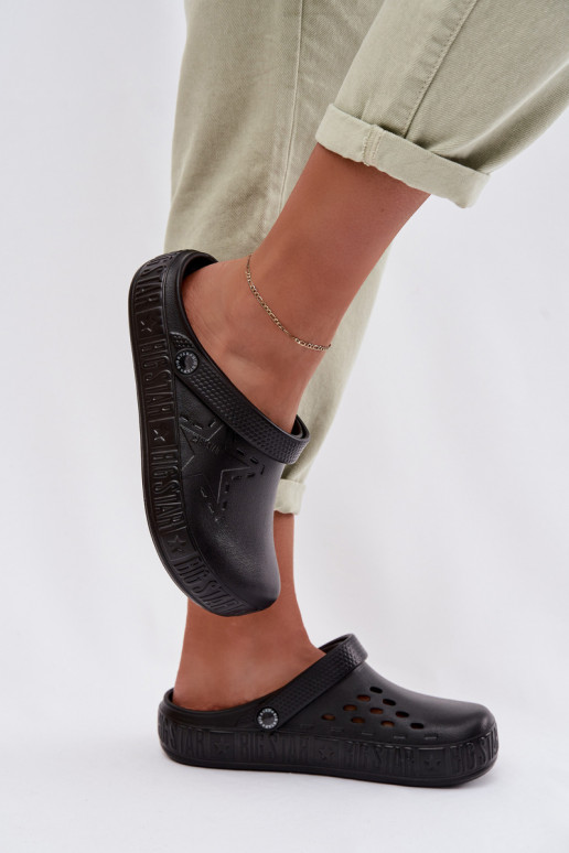 Čības Tukšas Sieviešu Vieglas čības uz pirksta Big Star TT274A084 melnas krāsas