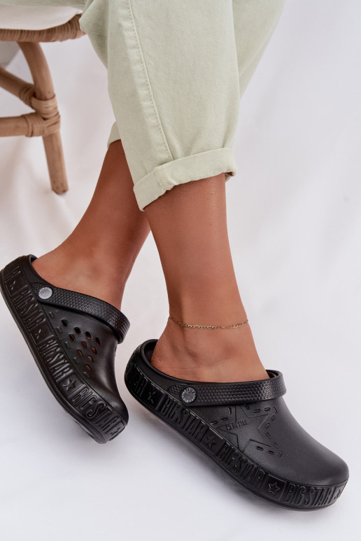 Čības Tukšas Sieviešu Vieglas čības uz pirksta Big Star TT274A084 melnas krāsas