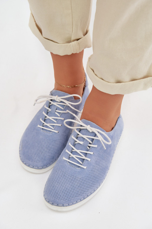 apavi SieviešuIeslēgtsturalnego zamšādasu S.Barski LR61-7080 Zilas krāsas