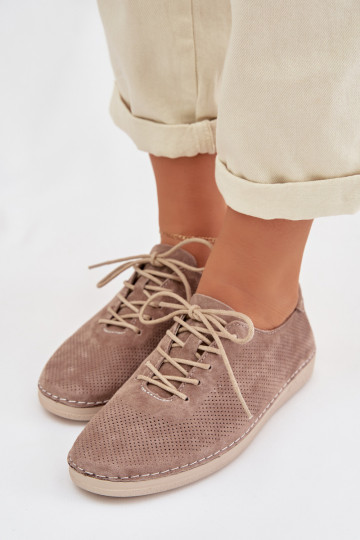 apavi SieviešuIeslēgtsturalnego zamšādasu S.Barski LR61-7080 smilšu krāsas