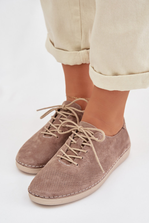 apavi SieviešuIeslēgtsturalnego zamšādasu S.Barski LR61-7080 smilšu krāsas