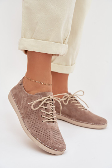 apavi SieviešuIeslēgtsturalnego zamšādasu S.Barski LR61-7080 smilšu krāsas 2