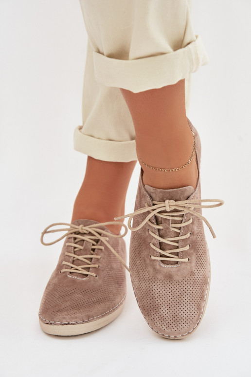 apavi SieviešuIeslēgtsturalnego zamšādasu S.Barski LR61-7080 smilšu krāsas