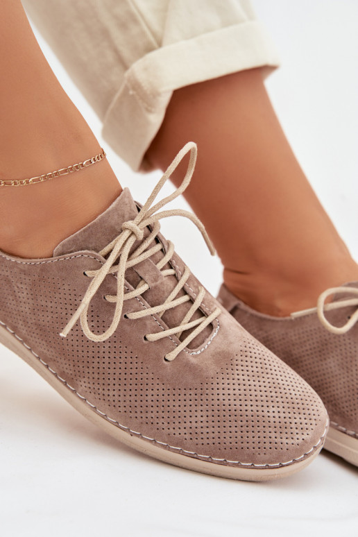 apavi SieviešuIeslēgtsturalnego zamšādasu S.Barski LR61-7080 smilšu krāsas