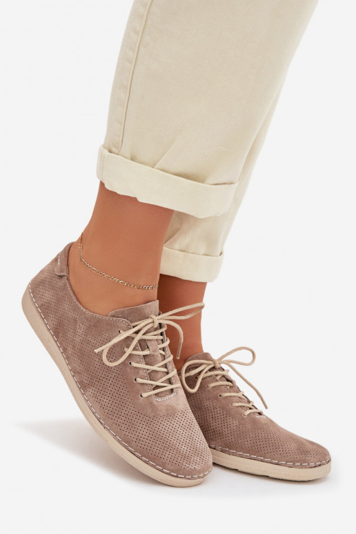 apavi SieviešuIeslēgtsturalnego zamšādasu S.Barski LR61-7080 smilšu krāsas