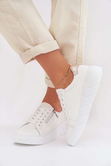 Āda apavi Sieviešu ar rāvējslēdzējiem baltas krāsas Althea