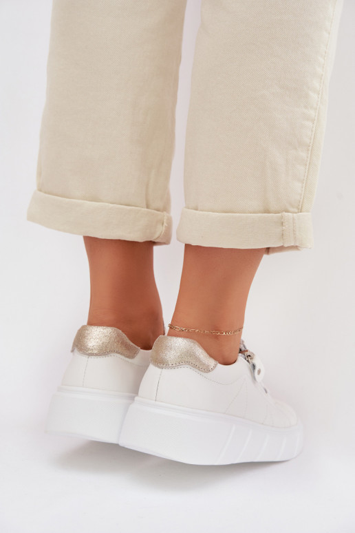 Āda apavi Sieviešu ar rāvējslēdzējiem baltas krāsas Althea