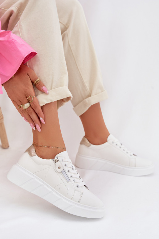 Āda apavi Sieviešu ar rāvējslēdzējiem baltas krāsas Althea