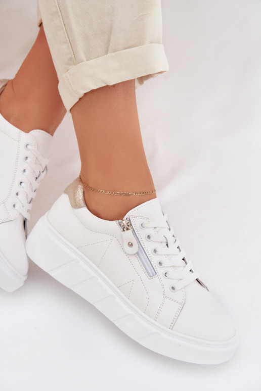 Āda apavi Sieviešu ar rāvējslēdzējiem baltas krāsas Althea