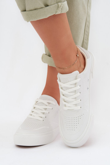 Sieviešu sneakers stila zābaki Big Star TT274008 baltā krāsā
